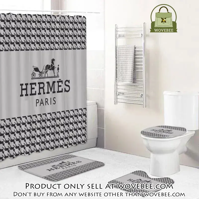 Hermes grey fashion logo limited luxury brand bathroom set home decor wvb4657512